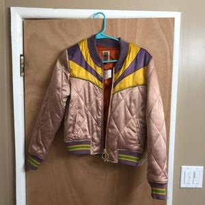 Classic Rock Couture satin bomber jacket 70s